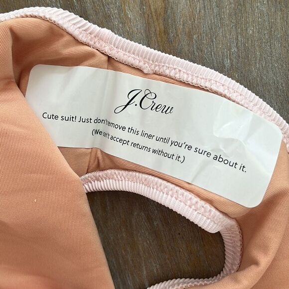 J Crew‎ Ribbed Cross Front Bikini Bottom Womens Size 3X Pink - Picture 7 of 7